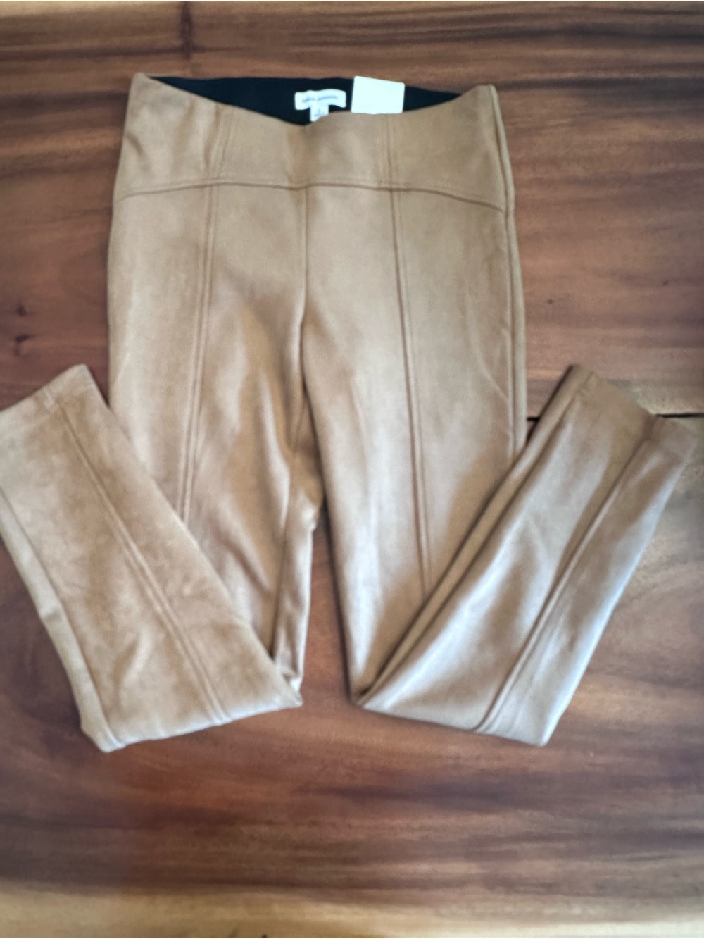 NWT Soho Apparel Faux Leather Skinny Leggings in Tan small